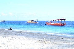 Wachtend op snorkeltrip Gili T
