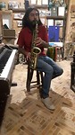 En natuurlijk met saxofoon