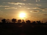 sunset in okavango