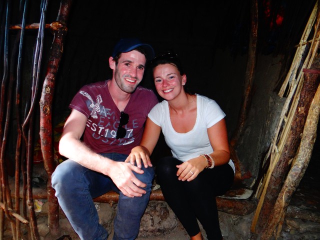 in a masaai hut
