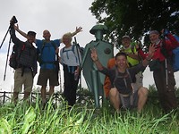 Groep bij pelgrimsmonument!