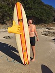 Mijn geliefde vintage surfboard!