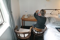Gezellig ontbijten op de kamer