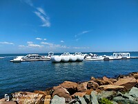 Waterspeel plek in zee bij Redcliff
