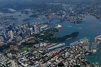 Sydney Harbour vanuit het vliegtuig