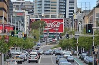 Coca Cola bord op Kings Cross