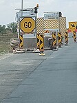 Het bord is omgedraaid naar go