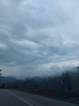 Boven in de bergen, in de wolken