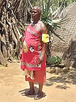 Swazi man in traditionele kleding