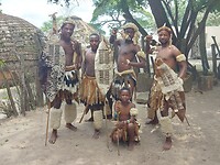 De mannen van het Zulu dorp