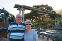Parents at The Great Ocean Road sign