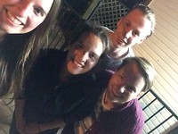 At the hostel with Jana, Laura and Aaron