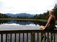 Uitzicht over Lake Matheson
