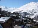 uitzicht naar de pistes
