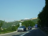 Via die weg rijden we van Krk naar Slovenië