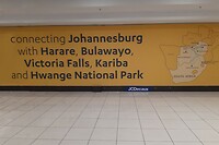 Wij vliegen van Johannesburg naar Victoria Falls in Zimbawbe