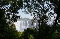 Doorkijkje Main Falls. Victoria Falls, Zimbabwe
