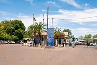 Grenspost tussen Zimbawe en Zambia