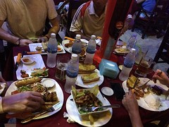 Eten op het strand