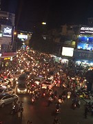 Druk in Hanoi