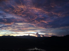 Sunset vanaf de Mount Phou Si