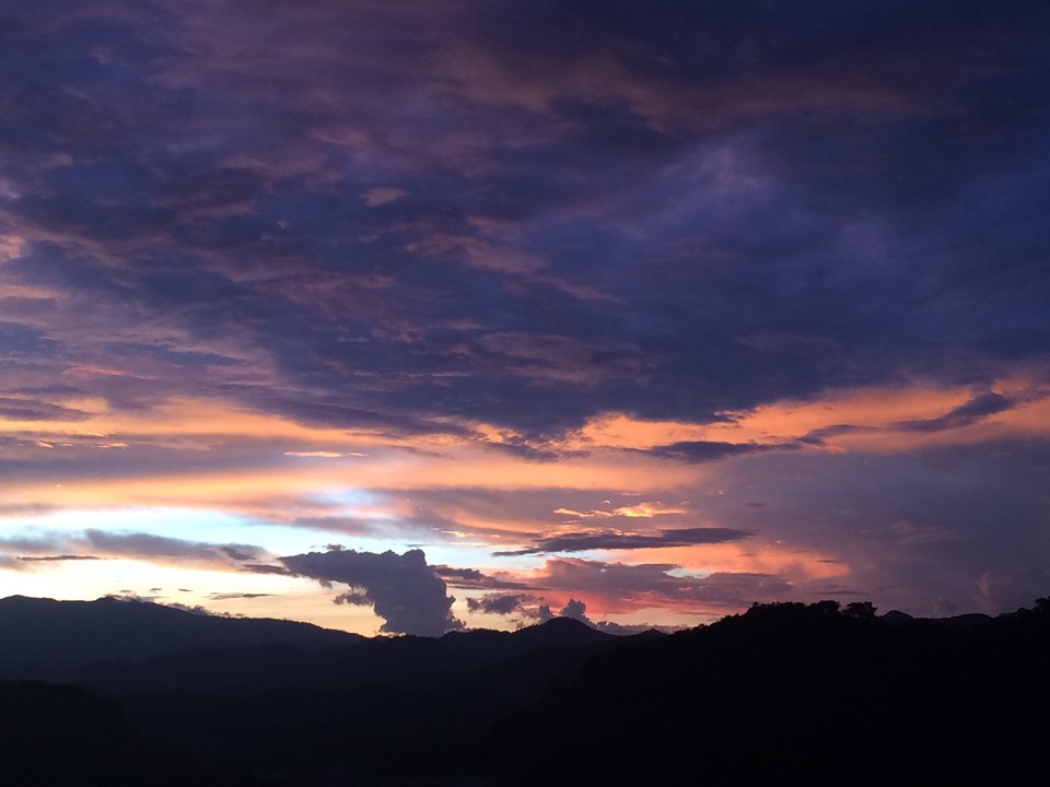 Sunset vanaf de Mount Phou Si
