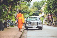 Monnik in Luang Prabang (niet mijn foto)