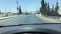 Onderweg in auto naar Petra