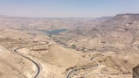 Uitzicht Wadi Mujib en Hani