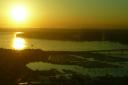 Zonsondergang over Auckland
