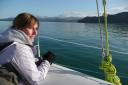 Ik op de catamaran