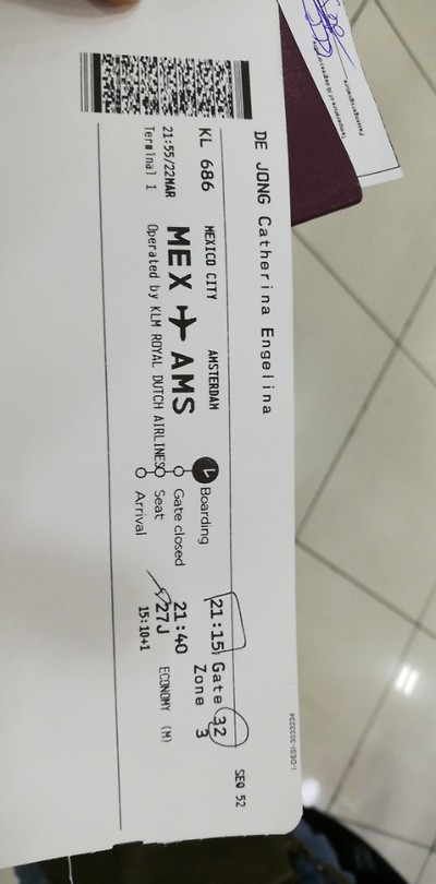 Ticket MEX - AMS
