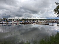 Een van de havens van Kristinehamn