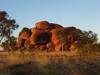Devils Marbles, zonsondergang