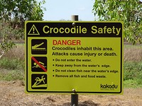Waarschuwingsbord, Kakadu NP
