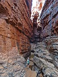 Op weg naar Handrail Pool, Weano Gorge, Karijini NP