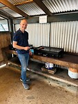BBQ-en in de camp kitchen