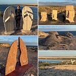 Sculpturen langs de Clifftop Drive in Elliston