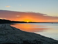 Zonsondergang bij Brown Beach