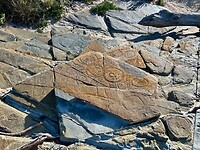Petroglyfen bij Nelson Bay