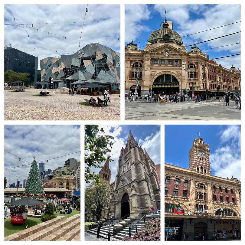 Federation Square, Flinders St Station en Saint Paul's Cathedral