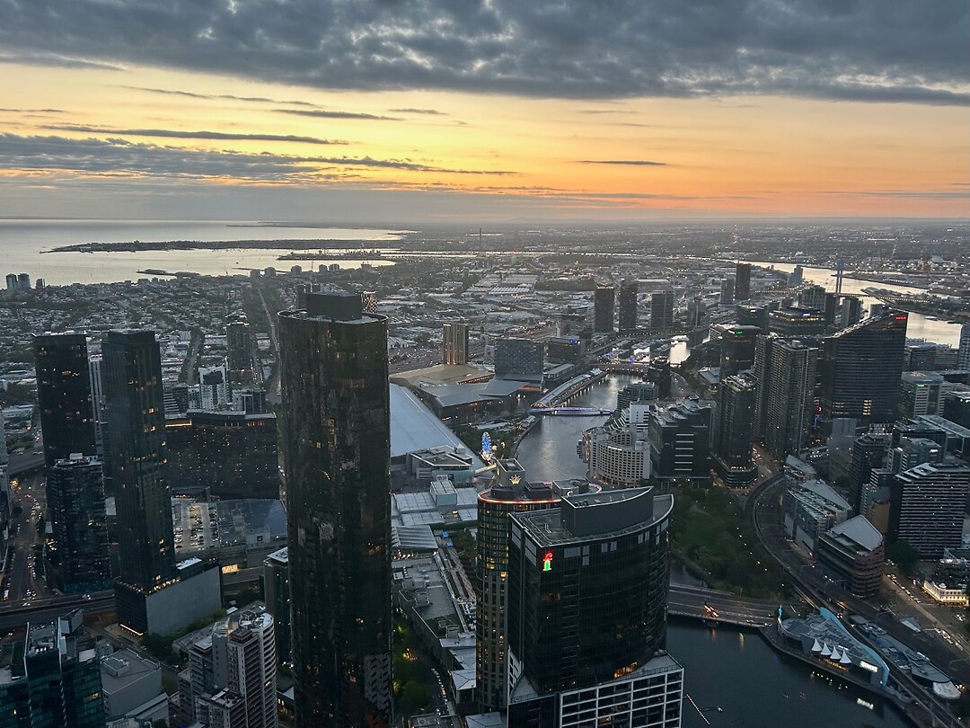 Uitzicht vanaf Melbourne Skydeck