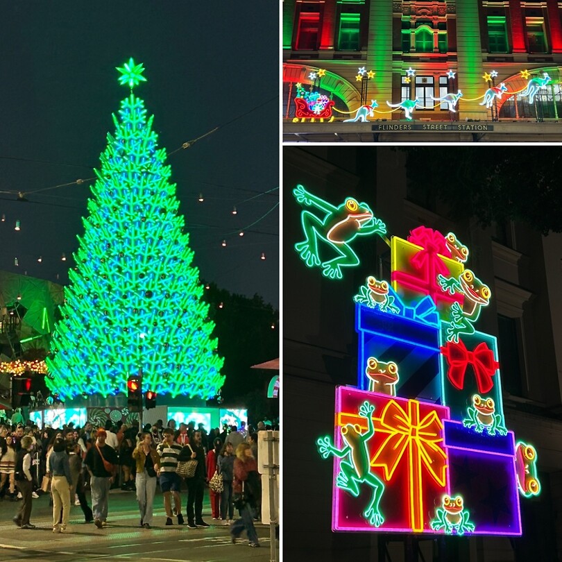 Kerstversiering in Melbourne CBD