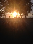 Zon ondergang in Lovina
