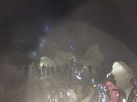 In de krater