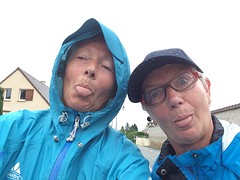 De dag begint al met regen. Balen!