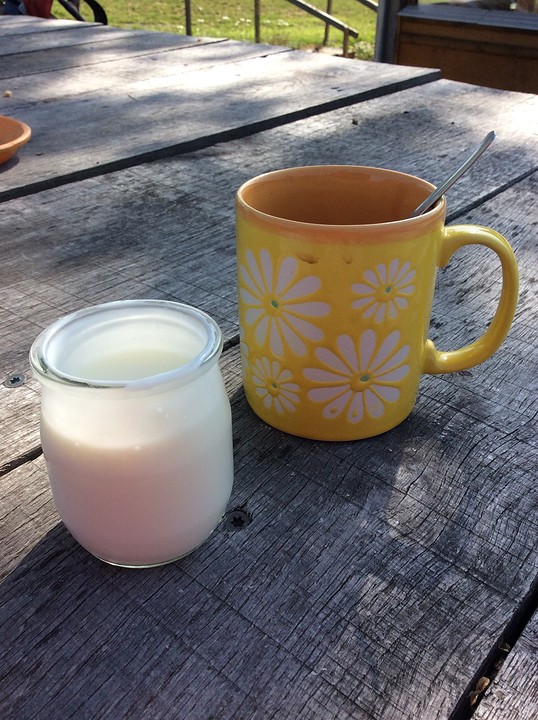 Koffie en yoghurt