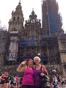 Voor de kathedraal van Santiago