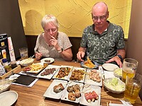 17 oktober - Takamatsu - ons diner met Anja en Nico in het Yakatori-restaurant