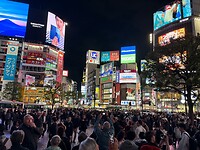 28 oktober - Tokyo - het Shibuya plein bij avond